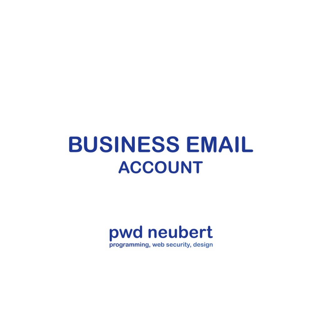 Geschäftliche E-Mail-Adresse | Business E-Mail Account | pwd neubert